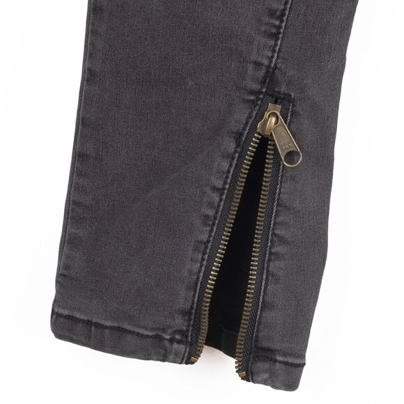 Free People Biker Skinny Jeans – Washed Black, Women’s Size 28 - Picture 9 of 10